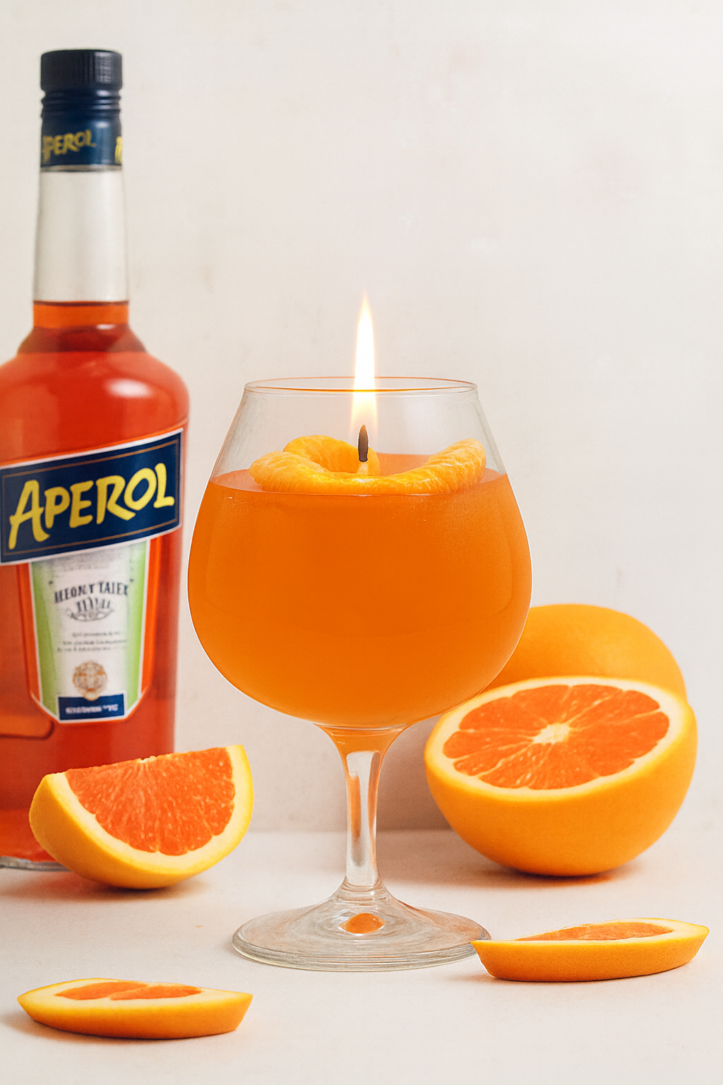 Aperol Spritz Geurkaars – Gel & Soyawax – Verfrissende Aperolgeur
